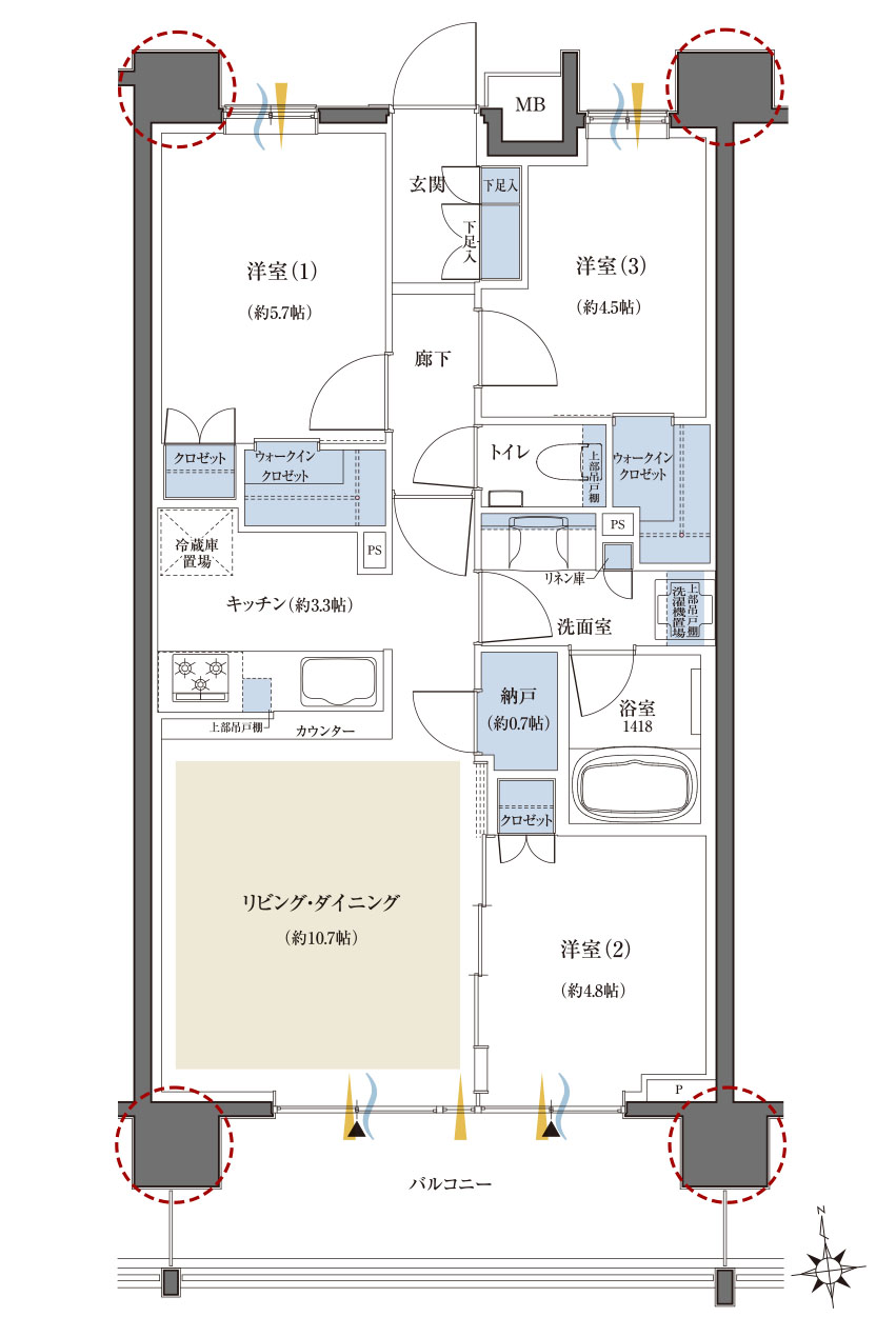 B1aタイプ 間取り図