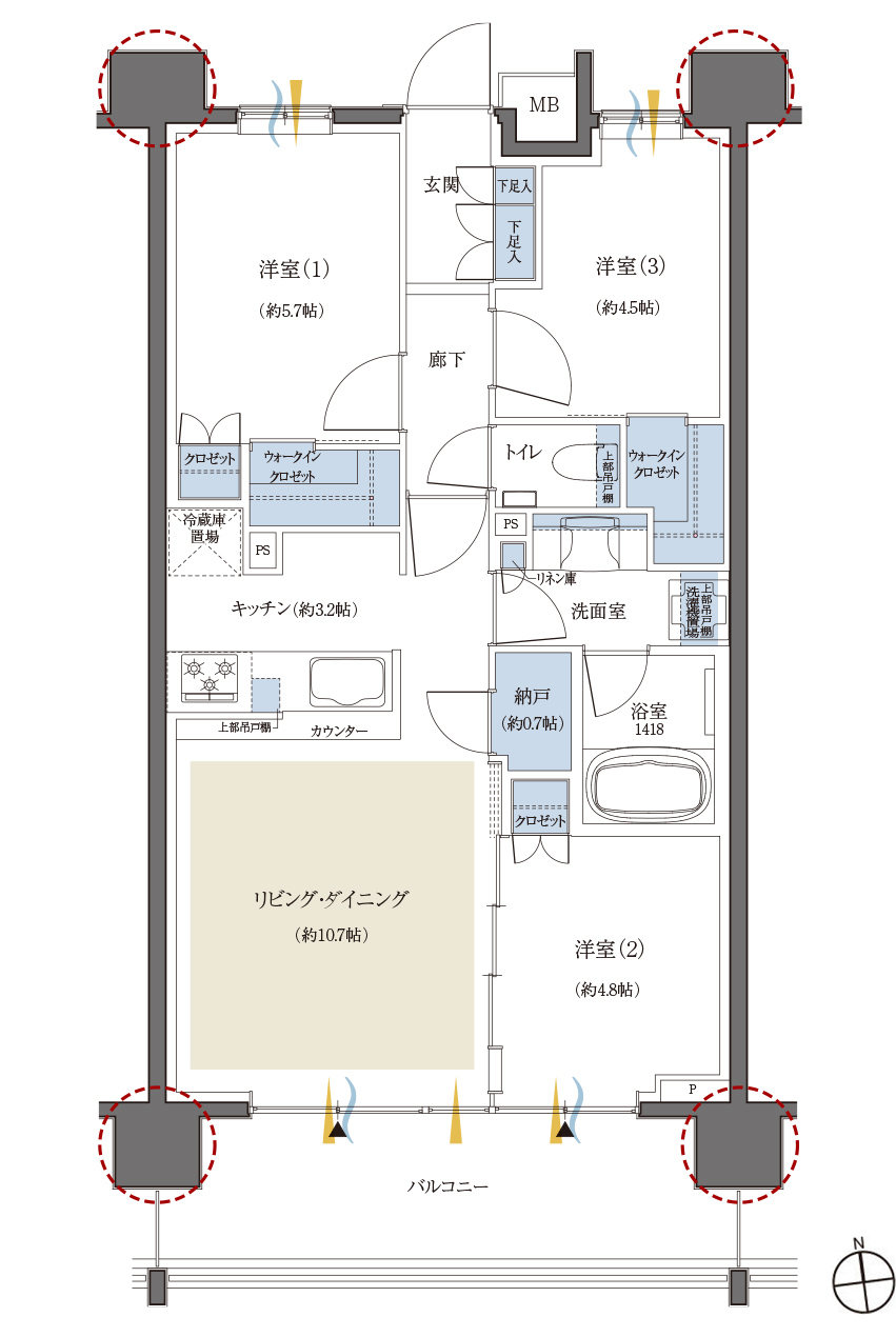 B1bタイプ 間取り図