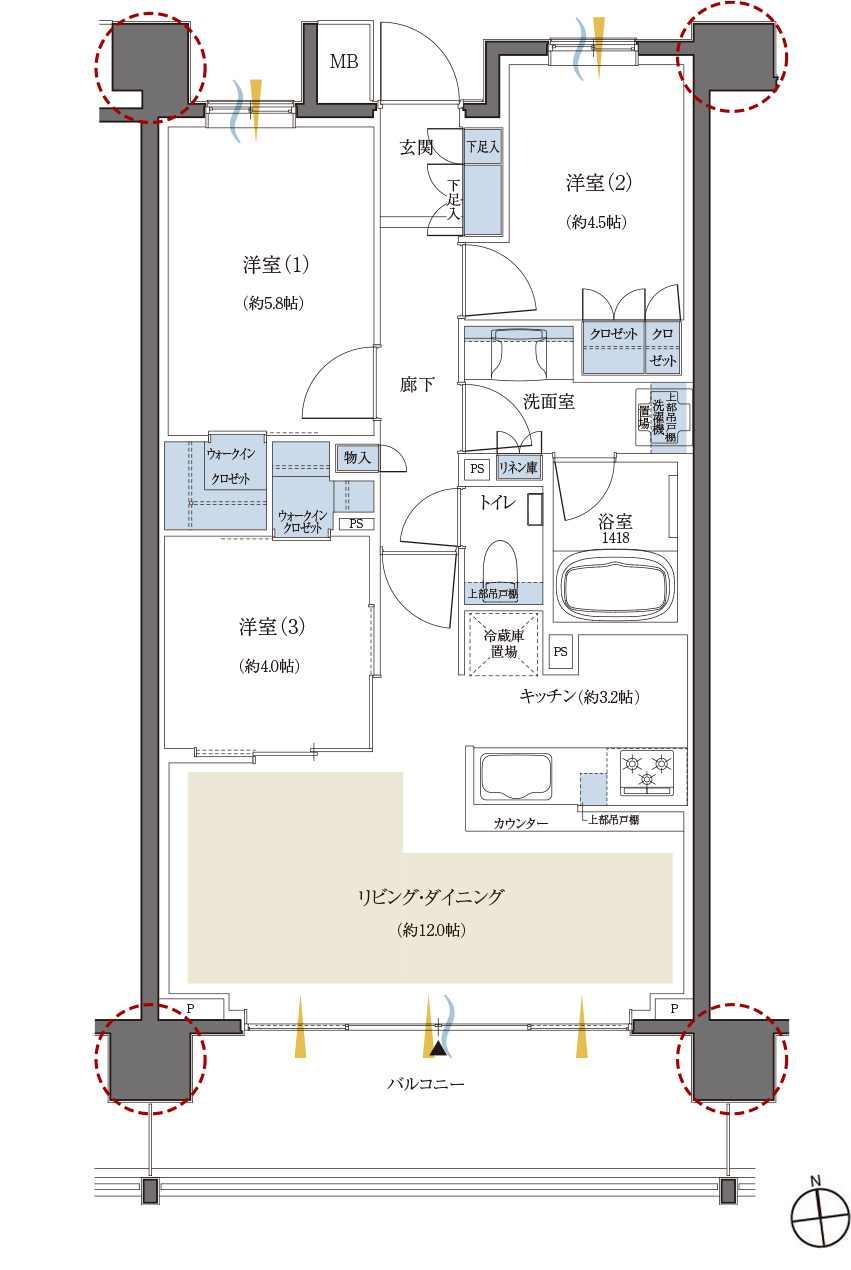 B2aタイプ 間取り図