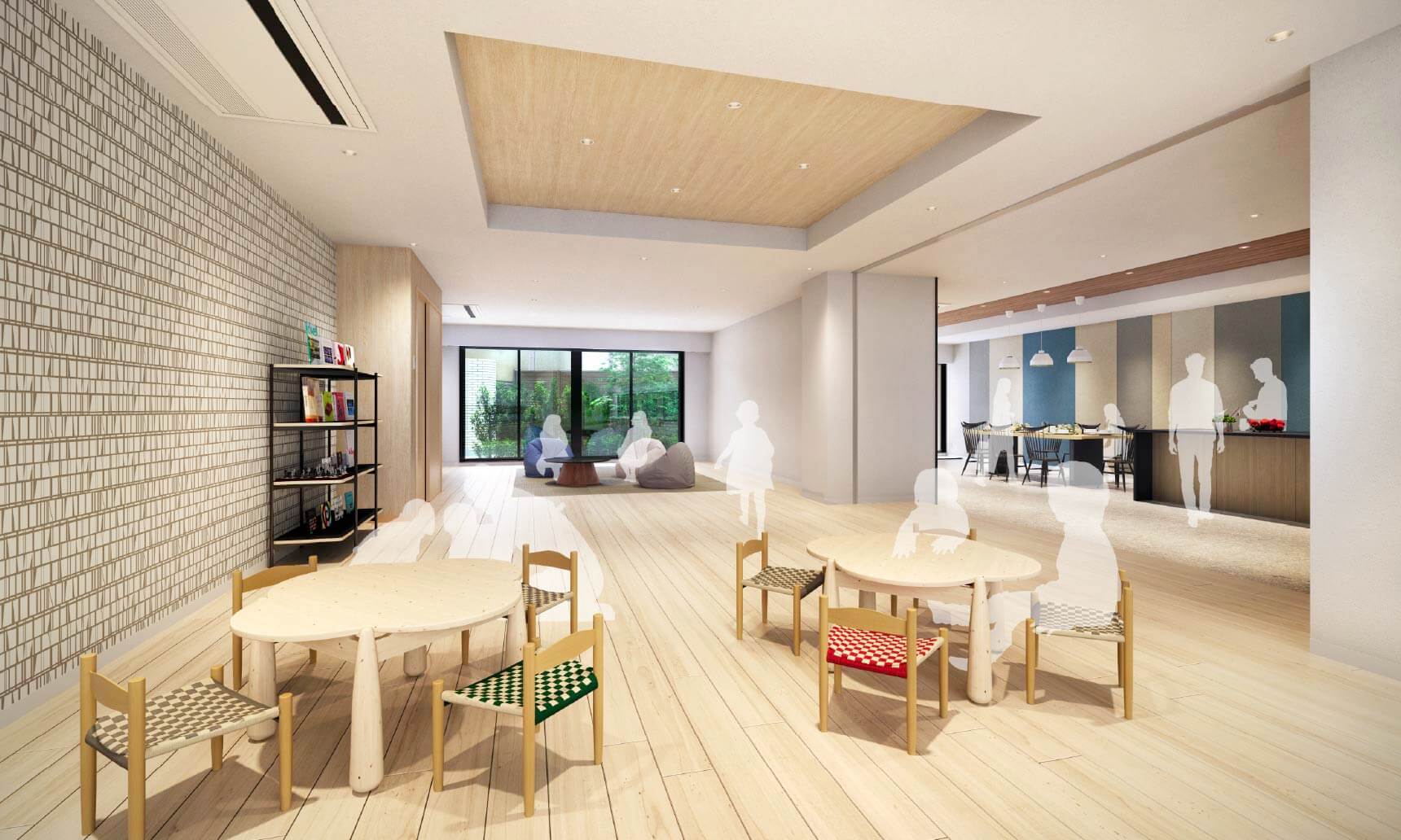 キッズコーナー・畳ラウンジ・パーティールーム完成予想CG