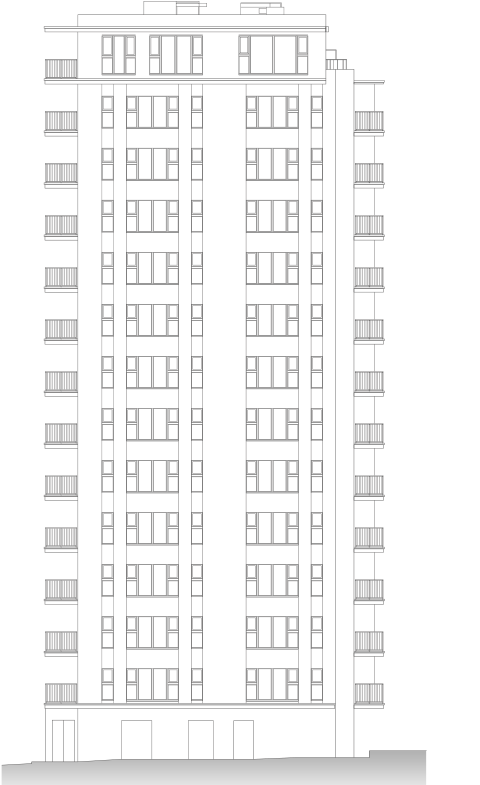 東立面図