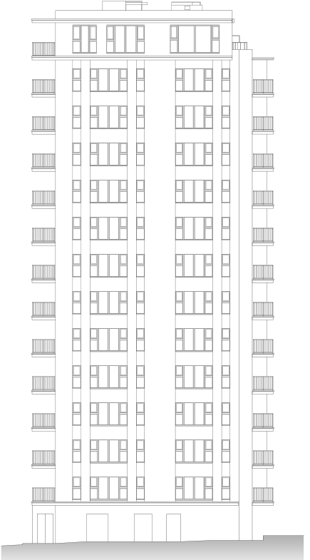 東立面図