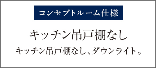 キッチン吊戸棚なし